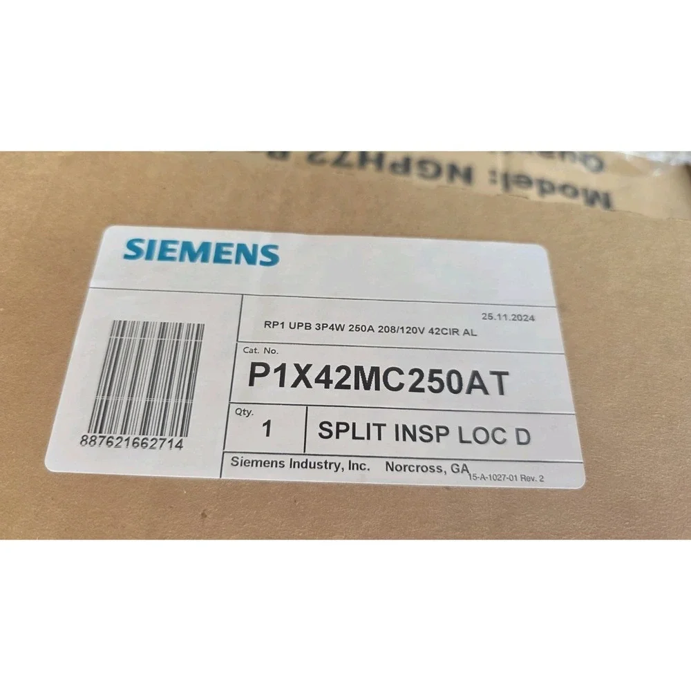 Siemens P1X42MC250AT 250A 42C 3-Phase Aluminum Bus Panelboard